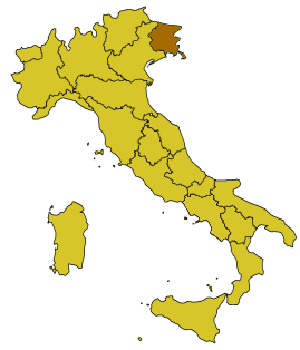 Posizione del comune nell'Italia
