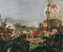 Il Carroccio in un dipinto di Amos Cassioli (1832-1891)