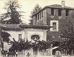 Il castello in una immagine del 1905, fortificato nel XV secolo