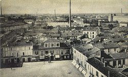 Un panorama di legnano del 1908. Sulla sinistra si possono riconoscere gli stabilimenti della Franco Tosi, e la De Angeli-Frua, oggi non più esistente