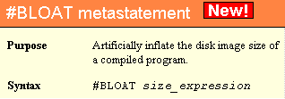 [#BLOAT keyword]