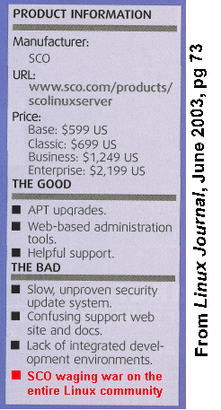 SCO LINUX review