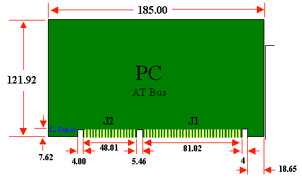PC AT,ISA Card Size Dimensions